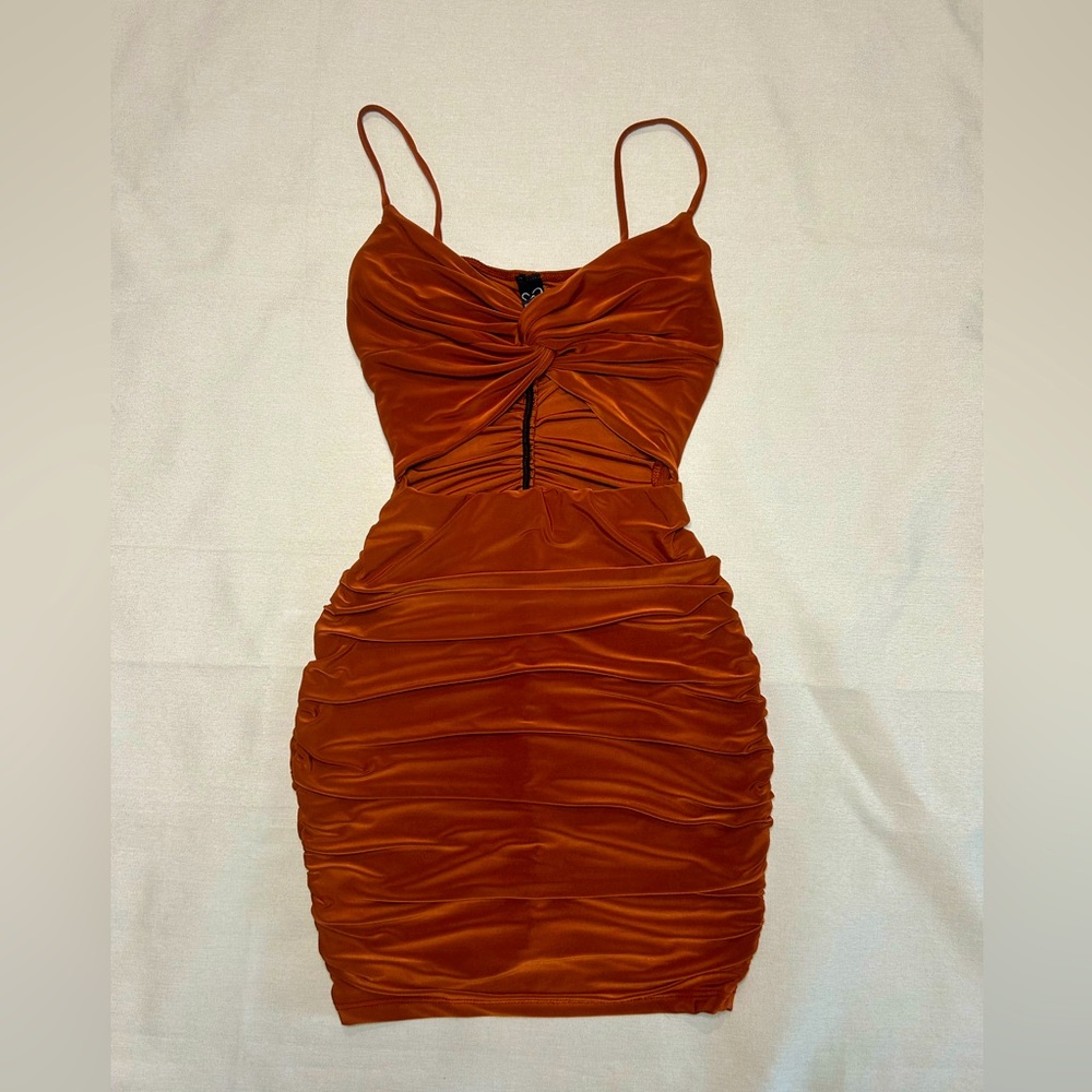 Windsor ruched cutout mini dress